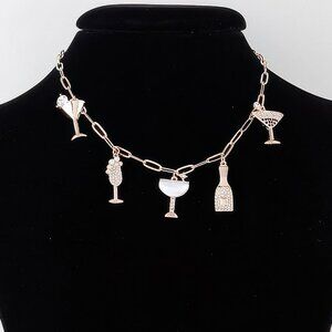 Party Drinks Charm Necklace